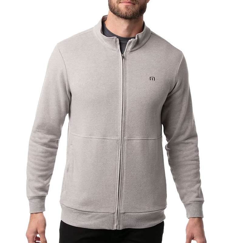 TravisMathew Nice Gesture Golf Jacket 2021 Heather Medium Gray Small