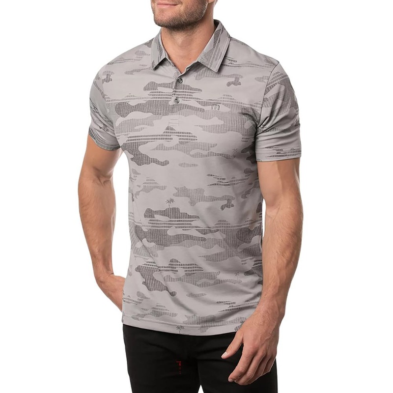 TravisMathew Skywind Golf Polo 2022 Heather Medium Gray Small