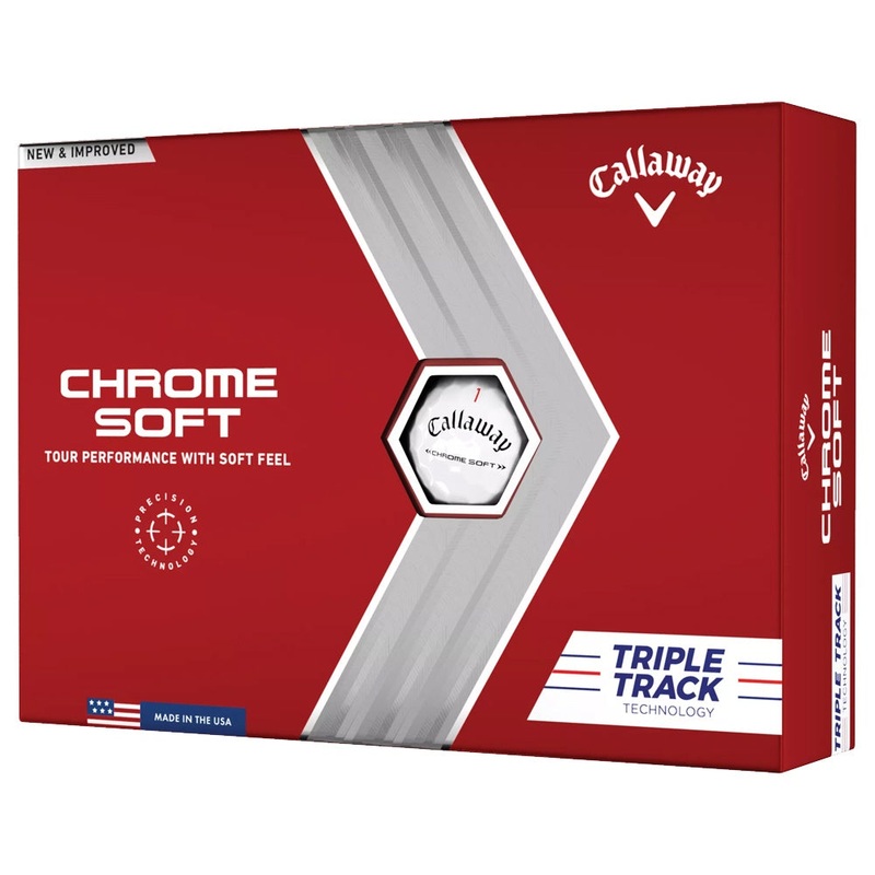 Callaway Chrome Soft Triple Track Golf Balls (Prior Generation) 1 Dozen White