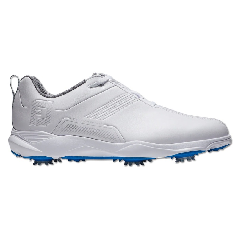 FootJoy eComfort Golf Shoes 2022 White/Gray/Blue Medium 7.5