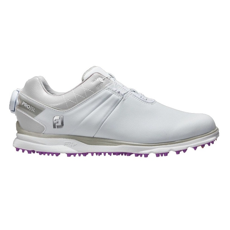 FootJoy Pro SL BOA Spikeless Golf Shoes White/White/Purple – 23 Women Medium 5