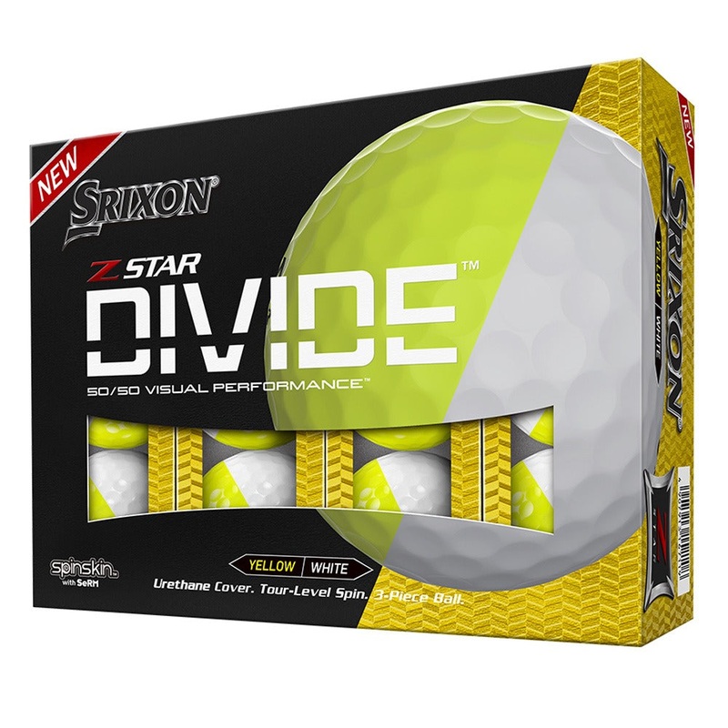 Srixon Z-Star Divide Golf Balls 2022 1 Dozen White/Tour Yellow