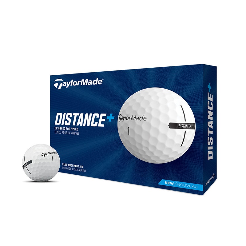 TaylorMade Distance+ Golf Balls (Prior Generation) 1 Dozen White