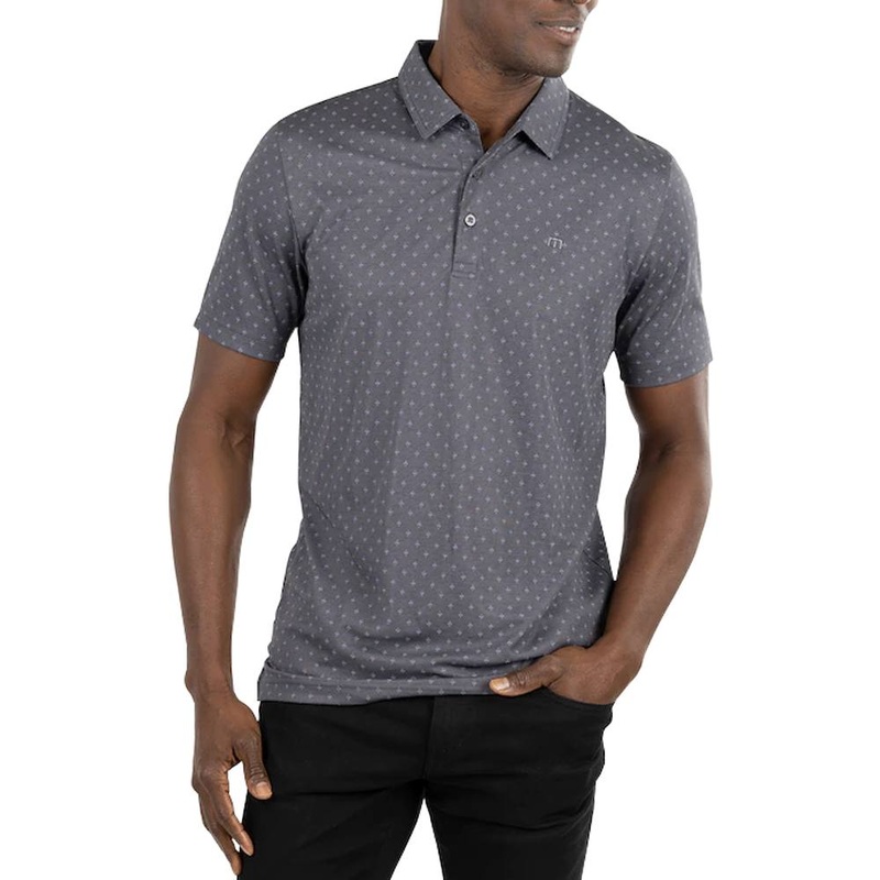 TravisMathew Eagle Peak Golf Polo 2022 Heather Dark Gray Small