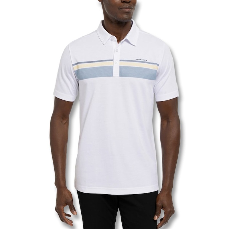 TravisMathew Rocky Path Golf Polo 2022 White Small