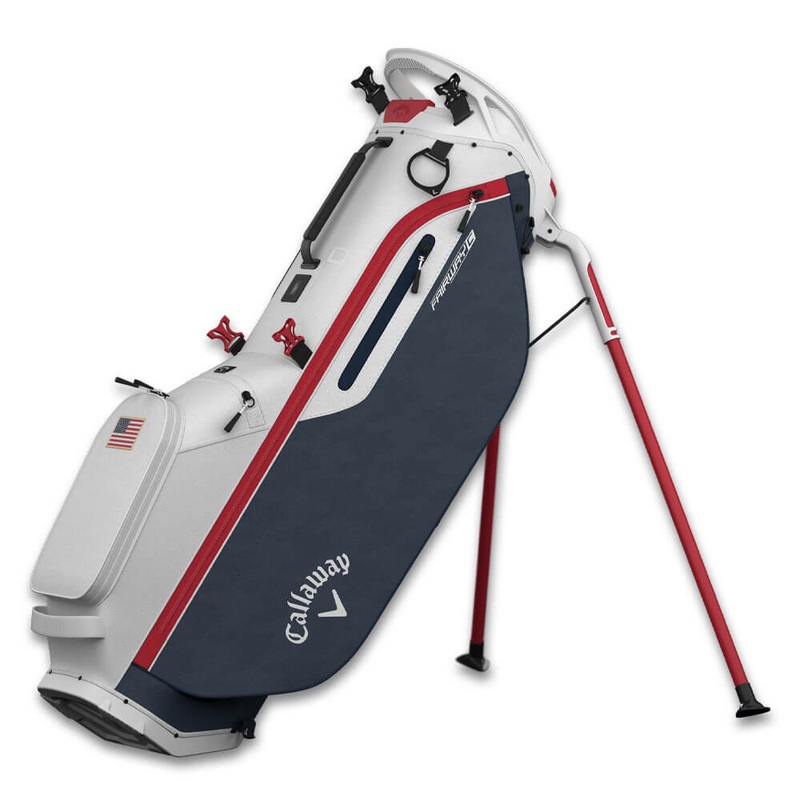 Callaway Fairway C Stand Bag – 25 White/Navy HND/Red/Flag