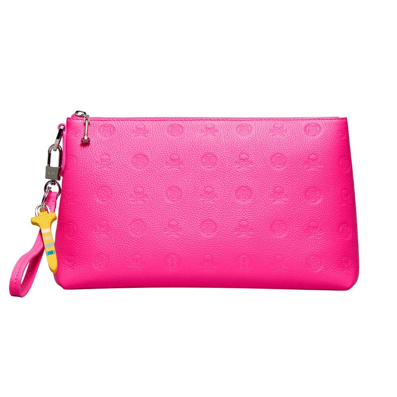 Gfore Limited Edition Release Embossed Skull & Tees Leather Golf Pouch – SP25 Women Nimbus