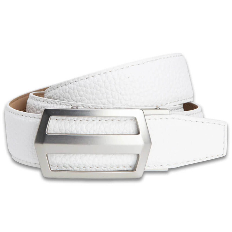 Nexbelt Classic Ratchet Golf Belt Winner White – 25 Men Cut to Fit up to 45