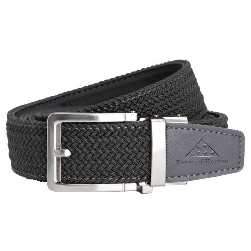 Nexbelt FoH Braided Stamped Tip Ratchet Golf Belt Grey – 25 Men Cut to Fit up to 50