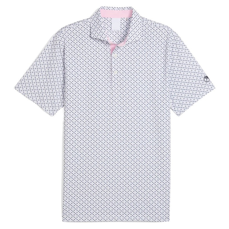 PUMA AP Micro Umbrellas Golf Polo White Glow – SS25 Men Small