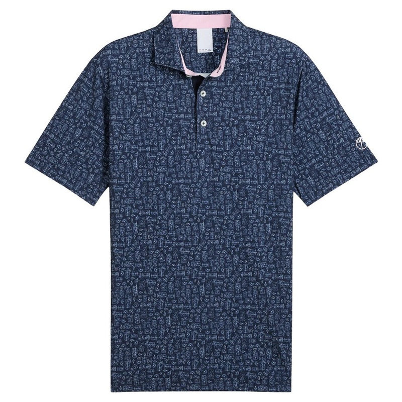 PUMA AP Sketch Golf Polo Deep Navy/Peaceful Blue – SS25 Men Small