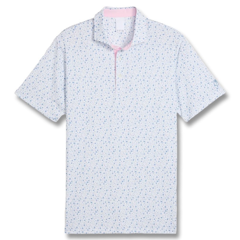 PUMA AP Tea Time Golf Polo White Glow/Zen Blue – SS25 Men Small