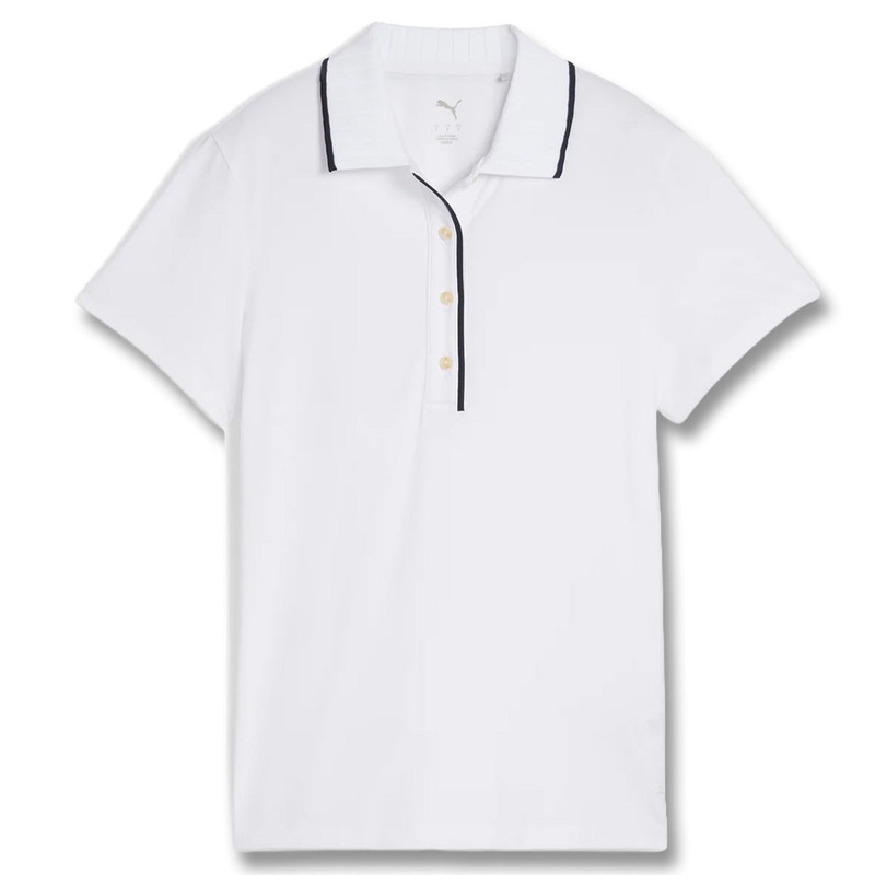 PUMA Cloudspun Bridges Golf Polo White Glow – SS25 Women X-Small