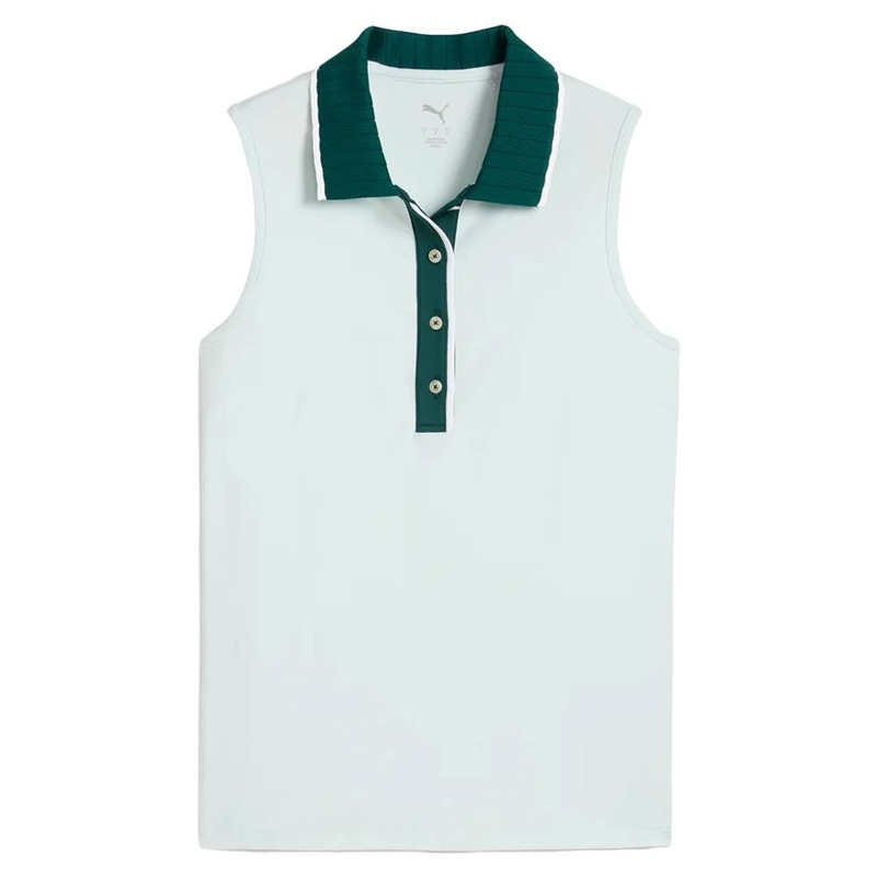 PUMA CLOUDSPUN Bridges Sleeveless Golf Polo Peaceful Blue – SS25 Women X-Small