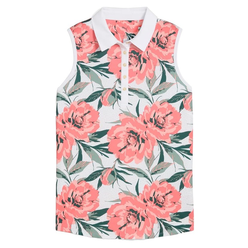 PUMA MATTR Beautiful Game Sleeveless Golf Polo White Glow/Peach Frost – SS25 Women X-Small