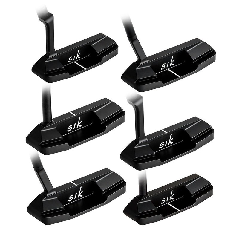 Sik Golf PRO C-Series Matte Black Putter – 21 Right Line on Back Flange – Double Bend 34