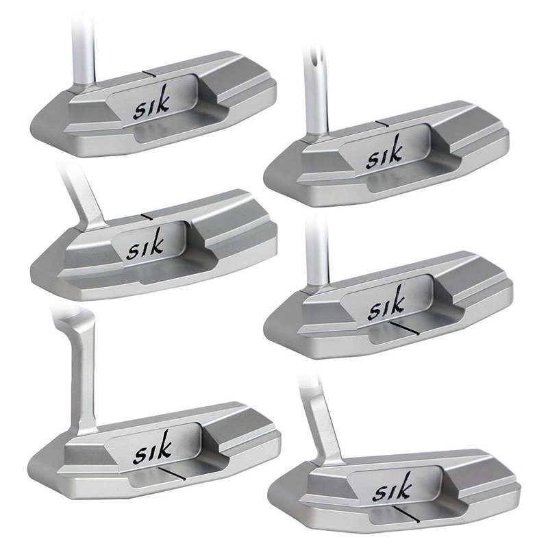 Sik Golf PRO C-Series Satin Putter – 21 Right Line on Back Flange – Double Bend 34