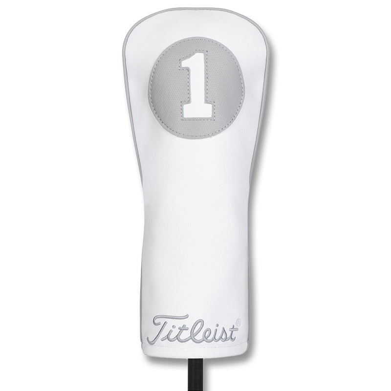 Titleist Frost Out 2 Panel Leather Headcover 2022 Driver White/Gray