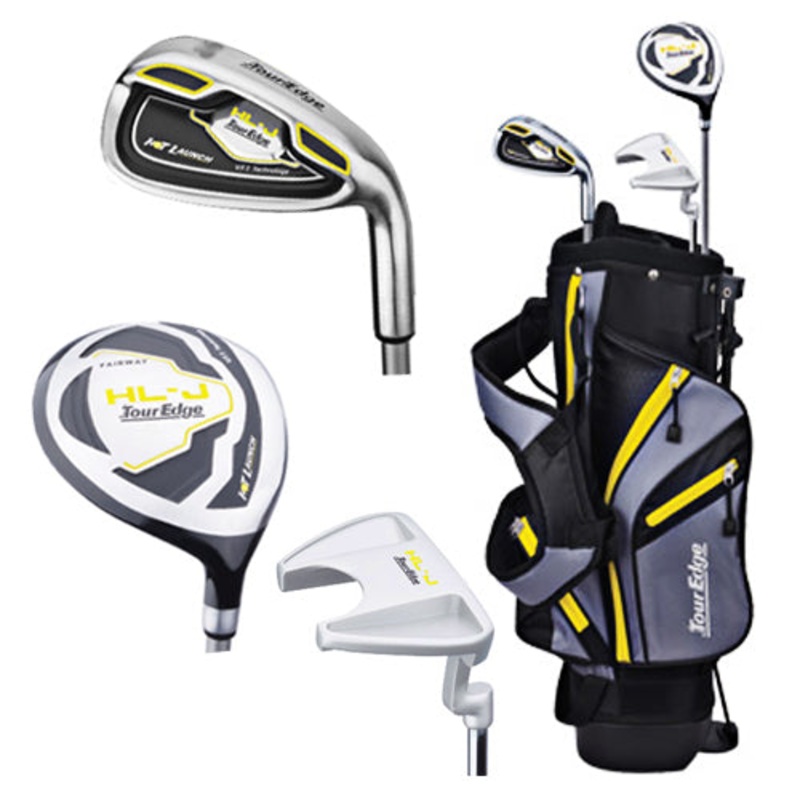Tour Edge HL-Junior 3-Piece Full Set (Ages 3-6) – 24 Boys Right 3 Clubs + 1 Stand Bag Yellow