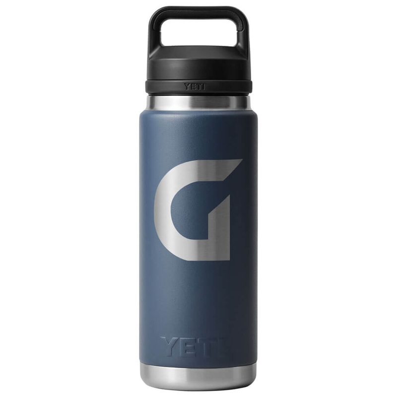YETI Rambler 26 oz Water Bottle with Chug Cap (with ‘G’ logo) Navy
