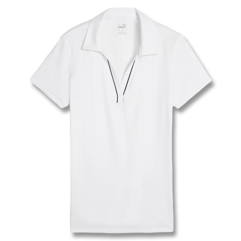 PUMA CLOUDSPUN Piped Golf Polo White Glow – SS25 Women X-Small