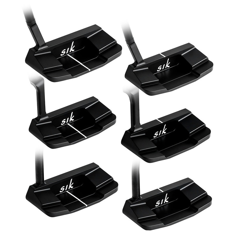 Sik Golf DW C-Series Matte Black Putter – 21 Right Line on Back Flange – Double Bend 34