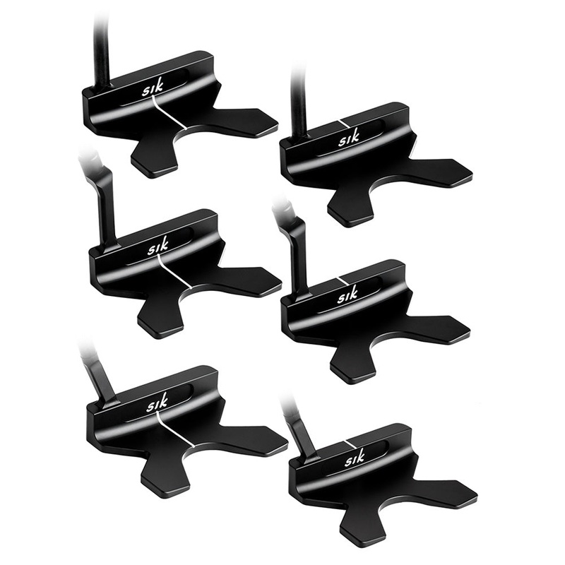 Sik Golf FLO C-Series Matte Black Putter – 21 Right Line on Back Flange – Double Bend 34