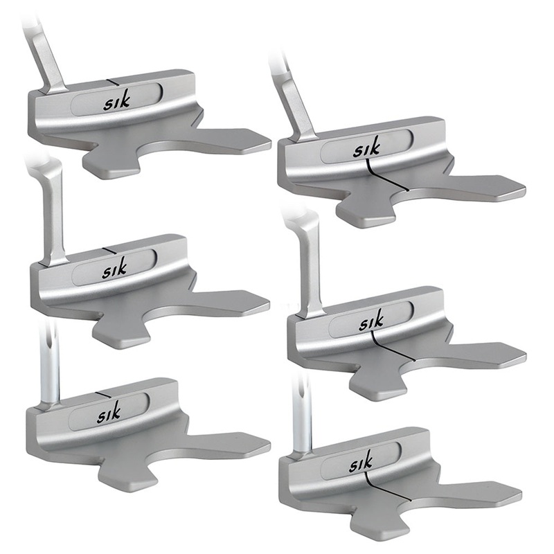 Sik Golf FLO C-Series Satin Putter – 21 Right Line on Back Flange – Double Bend 34