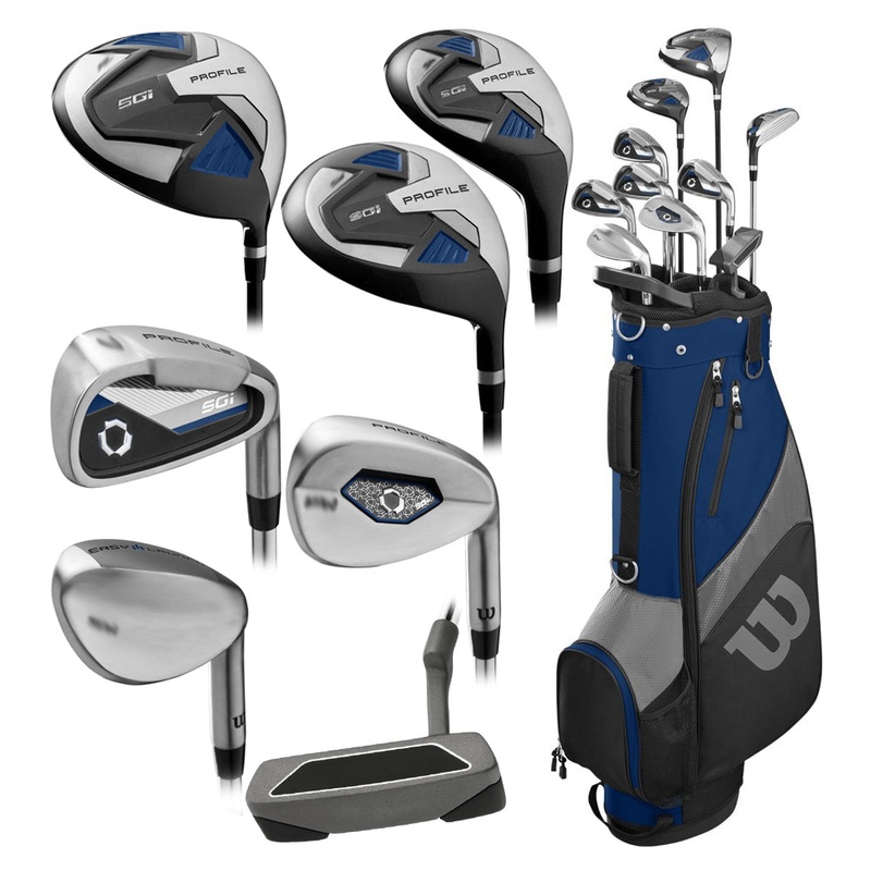 Wilson Profile SGI Senior Full Set – 19 Men Right 10 Clubs + 1 Stand Bag Standard