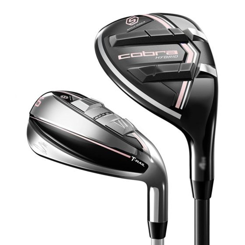 Cobra T-Rail 2 Iron-Hybrid Set – 21 Women Right – 5H & 6-PW & SW Cobra Ultralite 45 Graphite – Ladies