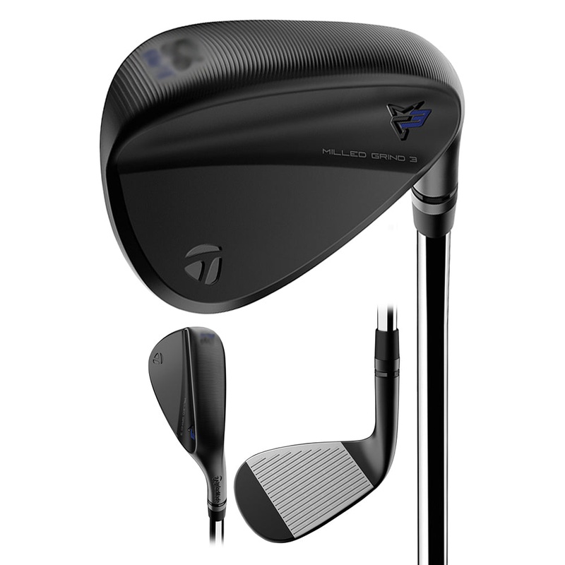 TaylorMade Milled Grind 3 Black Wedge – 21 Men Right – 56 – 8 True Temper Dynamic Gold Tour Issue Wedge Steel – Stiff Low Bounce