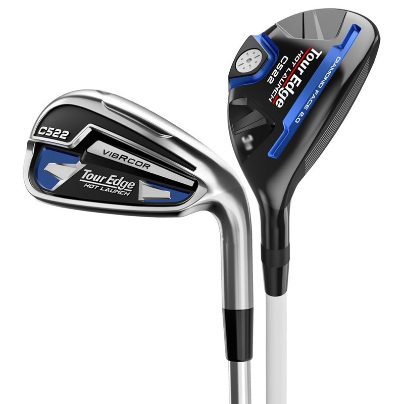 Tour Edge Hot Launch C522 Hybrid Iron Set – 21 Men Right – 4-5H, 6-PW Hybrids (Graphite) / Irons (Steel) – Regular