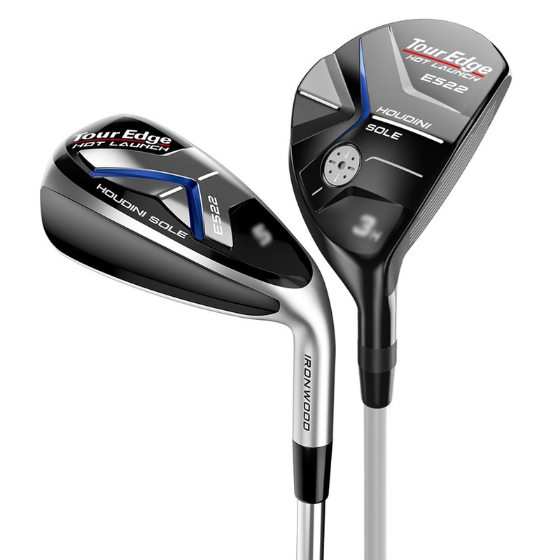 Tour Edge Hot Launch E522 Hybrid Iron Set – 21 Men Right – 4-5H, 6-PW Hybrids (Graphite) / Irons (Steel) – Regular