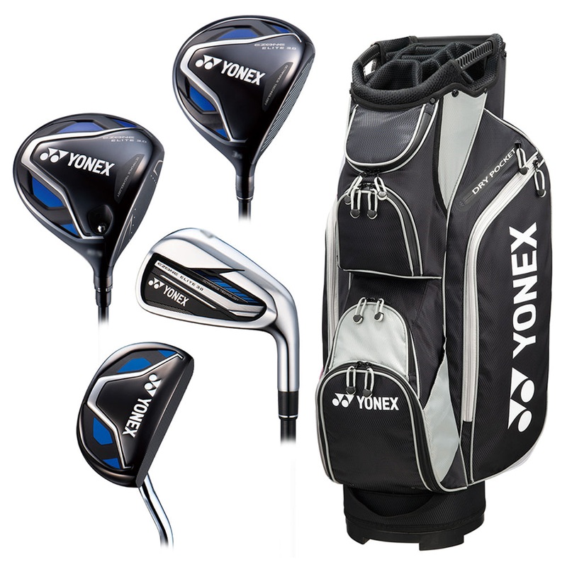 YONEX EZONE Elite 3.0 Full Set – 21 Men Right – 12 Clubs + 1 Cart Bag YONEX EX-E03 Graphite – Regular