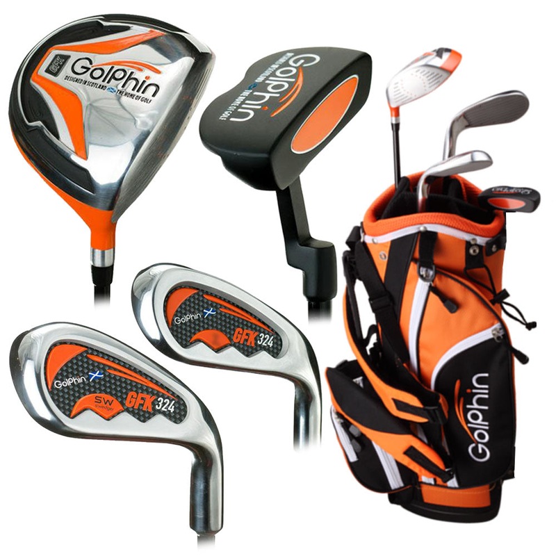 Golphin GFK 324 39″ Orange Junior Full Set (Ages 3-4) – 21 Boys Right – 4 Clubs + 1 Stand Bag Graphite – Junior