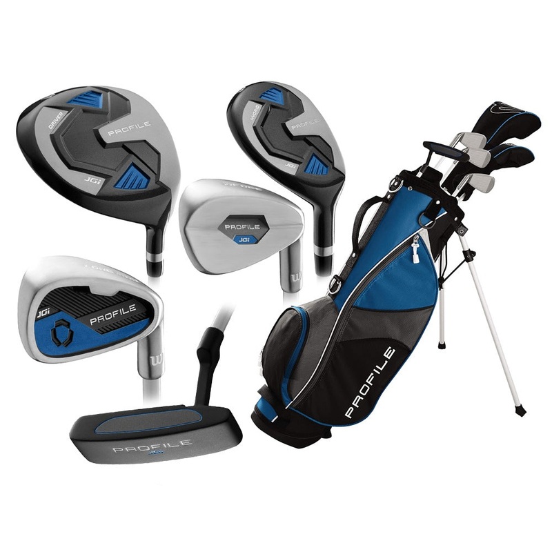Wilson Profile Junior Full Set (Ages 11-13) Boys Right – 6 Clubs + 1 Carry Bag Blue Large