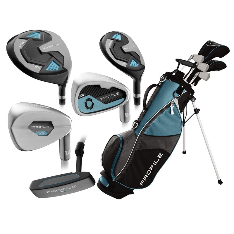 Wilson Profile Junior Full Set (Ages 11-13) Girls Right – 6 Clubs + 1 Carry Bag Teal Large