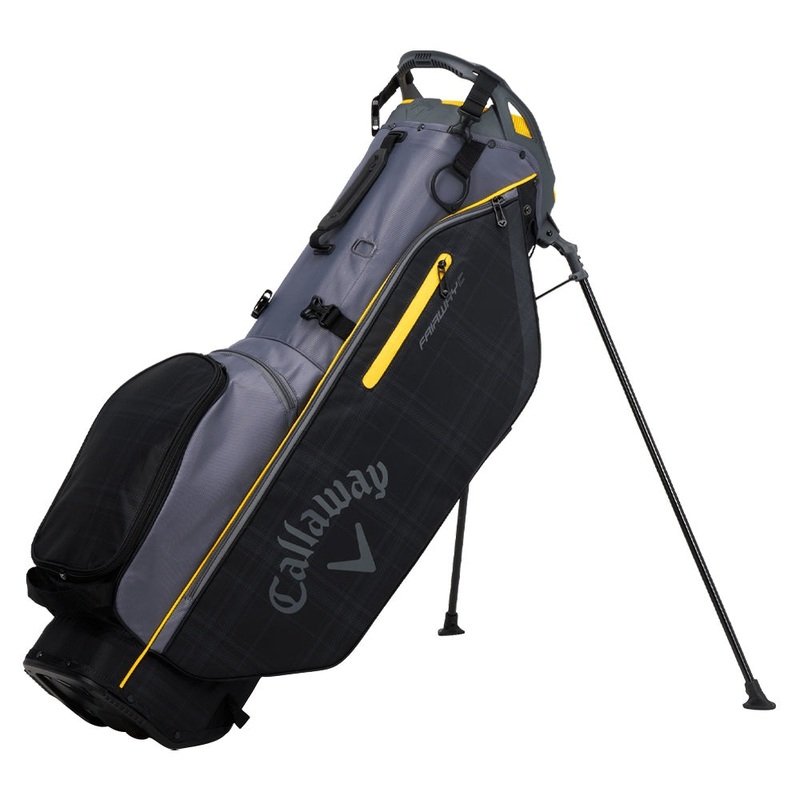 Callaway Fairway C Stand Bag – 23 Graphite/Black Plaid/Goldenrod