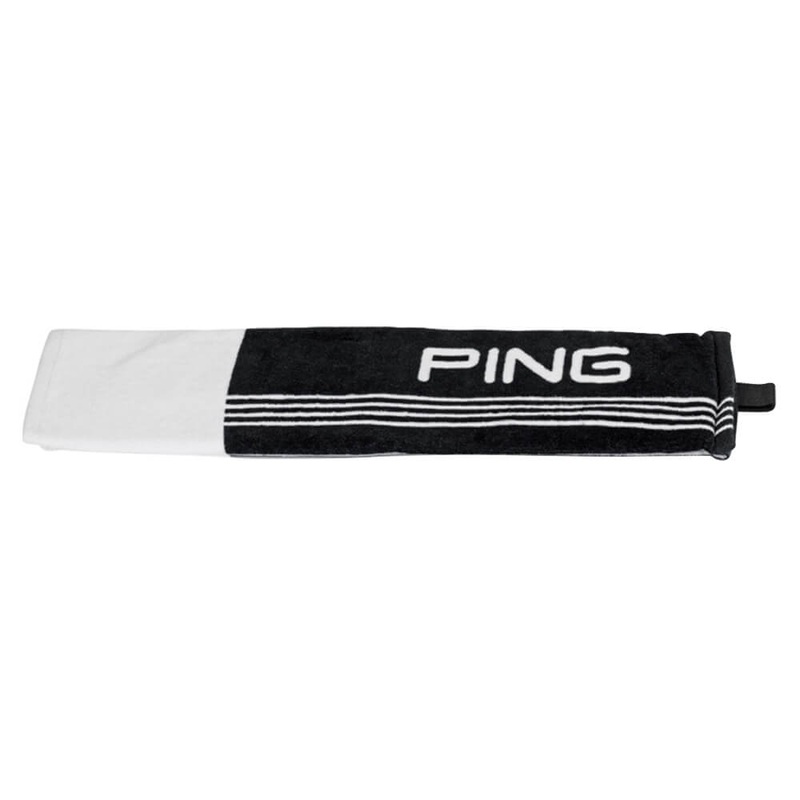 PING Tri-Fold Towel 2023 Black/White