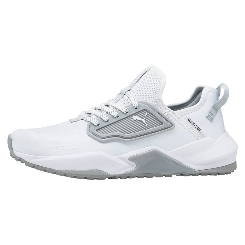 PUMA GS.ONE Spikeless Golf Shoes 2023 White/High Rise/High Rise Medium 7