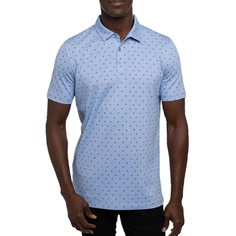 TravisMathew Carnaval Golf Polo Heather Bel Air Blue – 23 Men Small