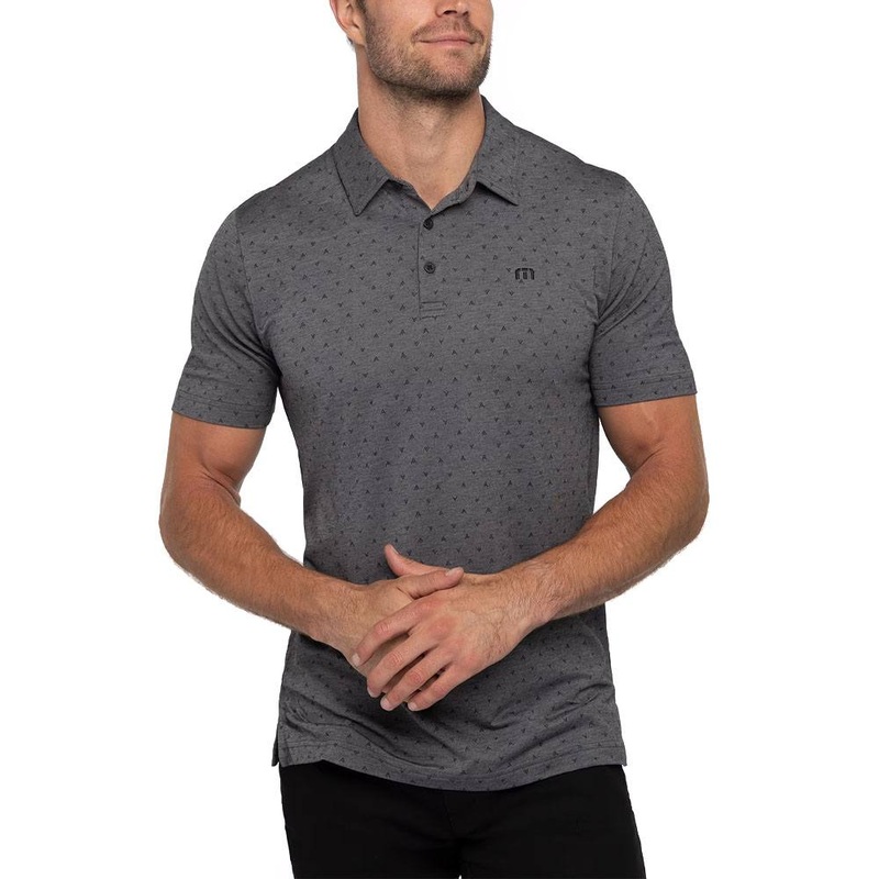 TravisMathew Change Of Address Golf Polo 2023 Heather Dark Gray Small