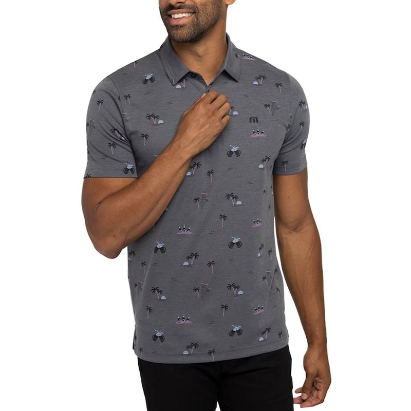 TravisMathew Ensenada Golf Polo Heather Dark Gray – 23 Men Small