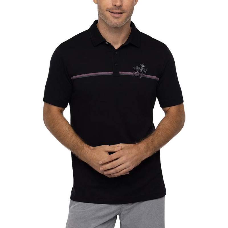 TravisMathew High Surf Golf Polo Black – 23 Men Small