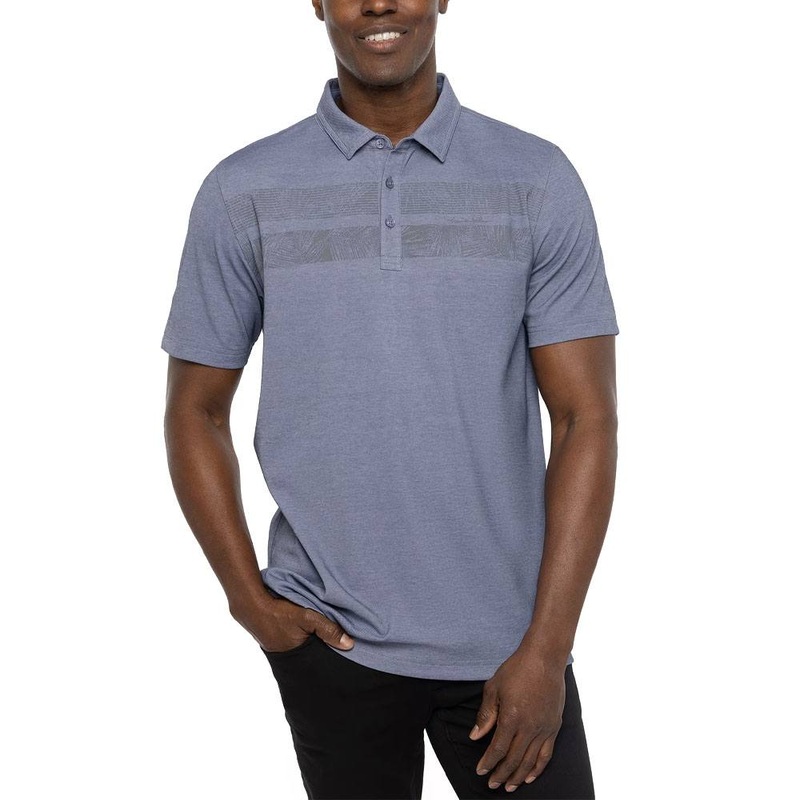 TravisMathew One To Remember Golf Polo 2023 Heather Peacoat Small