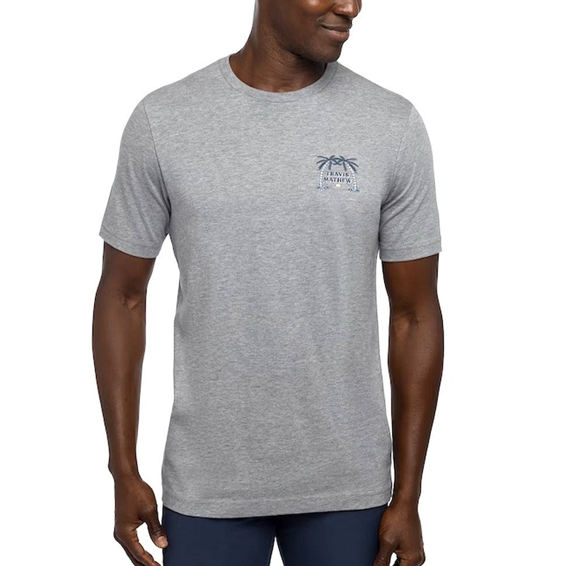 TravisMathew Taco Bout It Golf T-Shirt Heather Gray – 23 Men Small