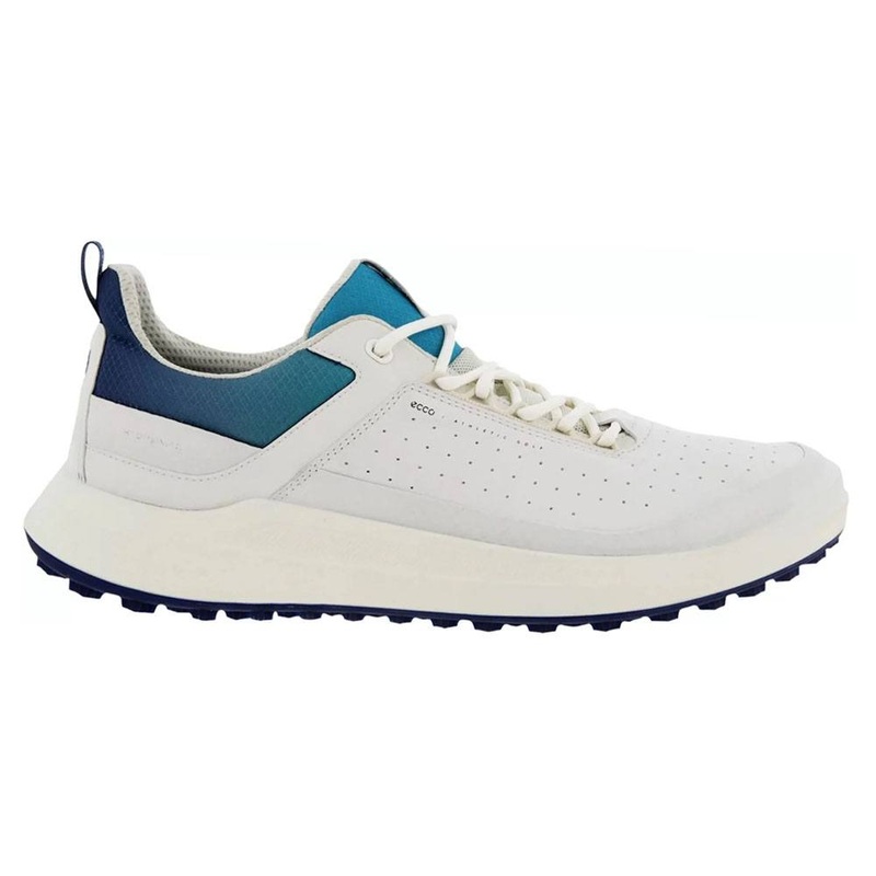 ECCO Core Spikeless Golf Shoes White/White/Blue Depths/Caribbean – 23 Men Medium 39 (US 5/5.5)