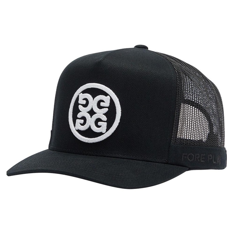 Gfore Circle G’s Tall Interlock Knit Trucker Golf Cap 2023 Onyx One Size Fits All