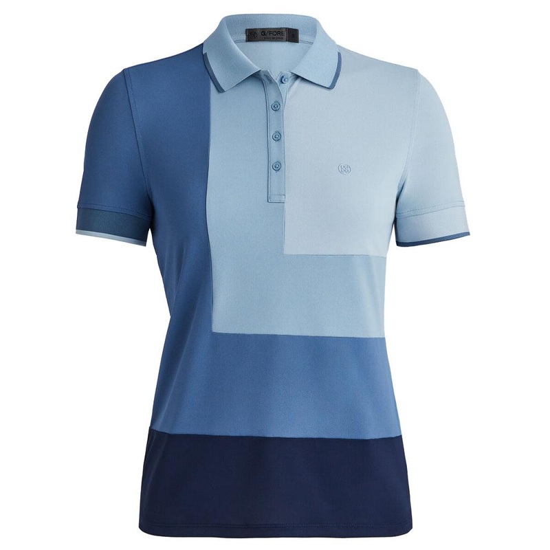 Gfore Colour Block Tech Pique Golf Polo 2023 Women Fjord X-Small