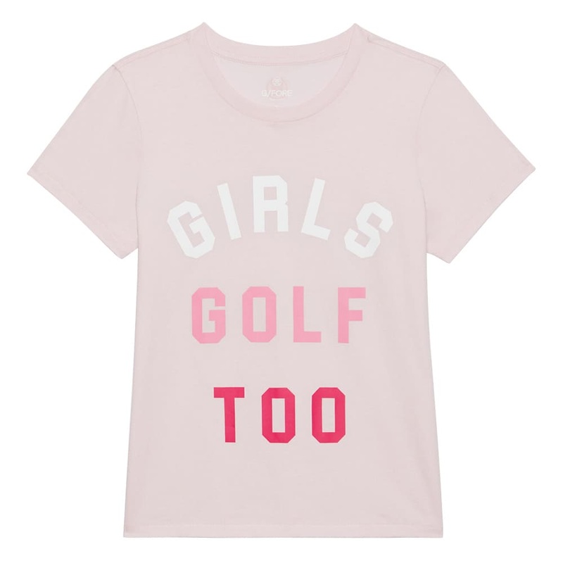Gfore Girls Golf Too Cotton Tee Golf T-Shirt Blush – 23 Women X-Small